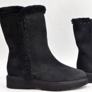 Aquatalia Shearling Suede Boots Size 7.5 New NWT
